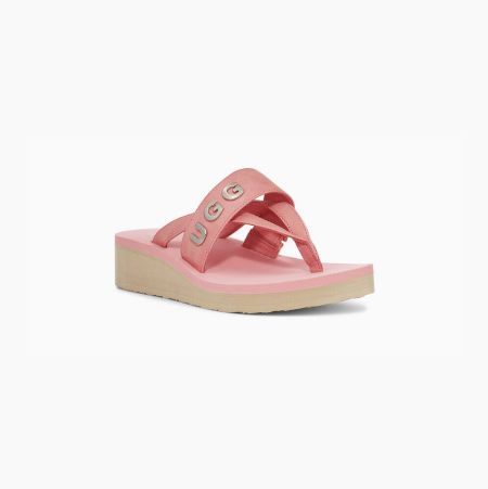 UGG Luna Logo Charm - Sandaler Dame - Rosa (NO-Y408)